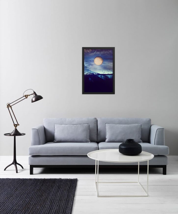 Framed Print - the moon - surrealismtoday