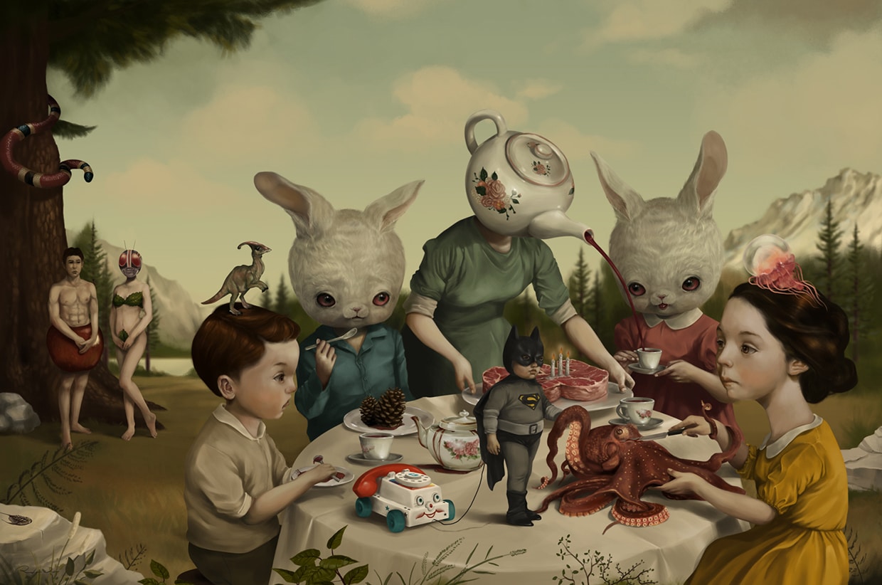 a group of stuffed animals