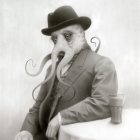 Travis Louie - Uncle Hershel Enjoys a Chocolate Egg Cream